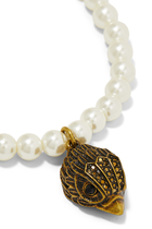 Eagle Bracelet, Brass & Glass with Cubic Zirconia